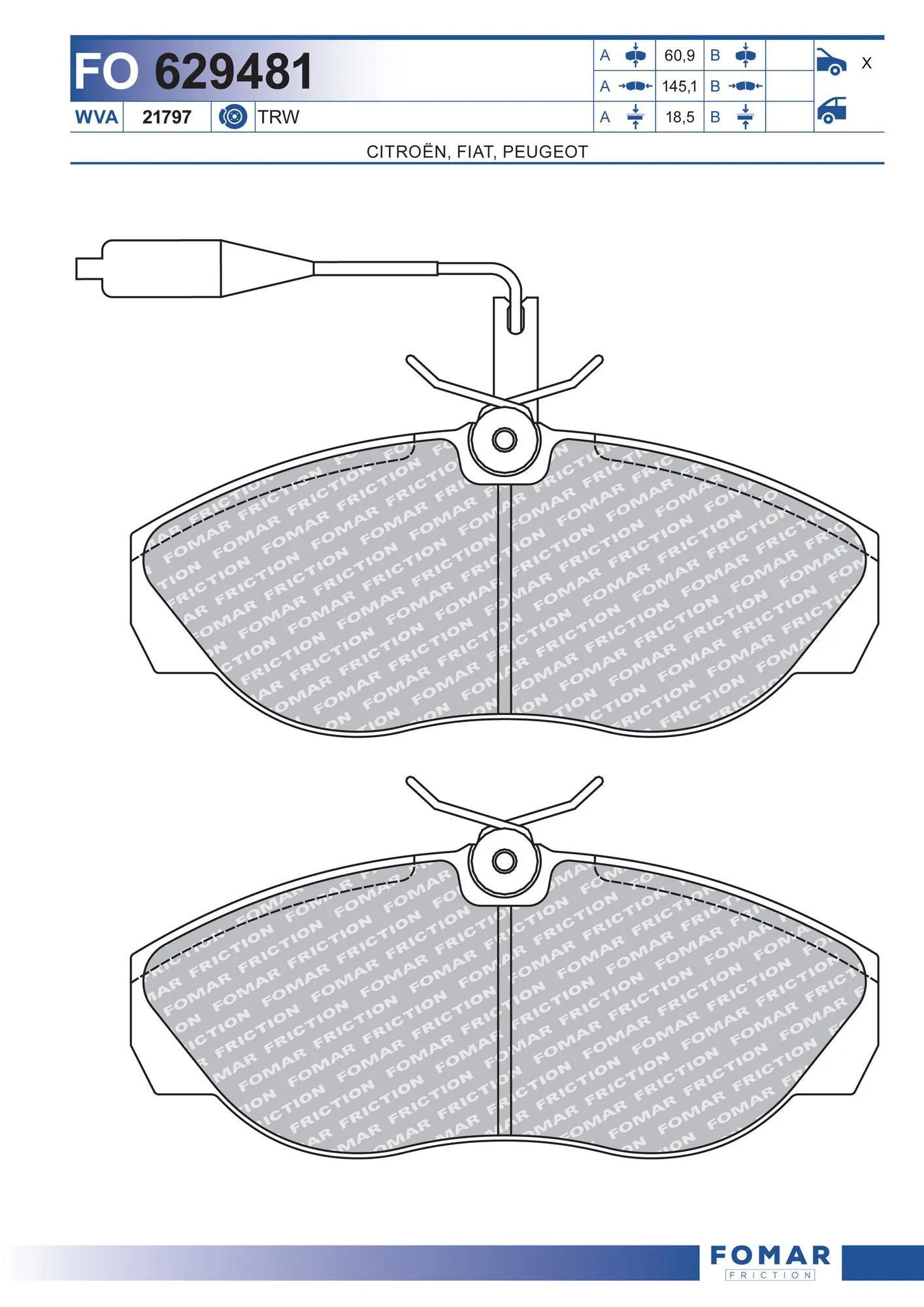 Brake Pad Set, disc brake
